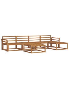 Set di divani da esterno 6 pcs Naturale 2