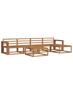 Set di divani da esterno 6 pcs Naturale 2