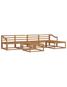 Set di divani da esterno 6 pcs Naturale 2