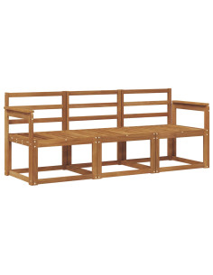 Set di divani 3 pcs Naturale Legno di Acacia Massello 2