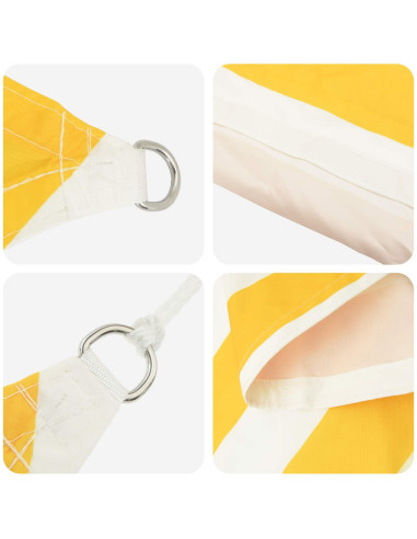 Telo Ombra da Esterno Giallo e Bianco 2 x 2 m