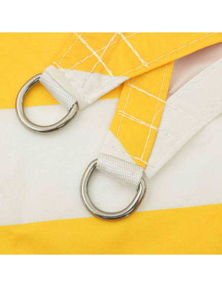 Telo Ombra da Esterno Giallo e Bianco 2 x 2 m