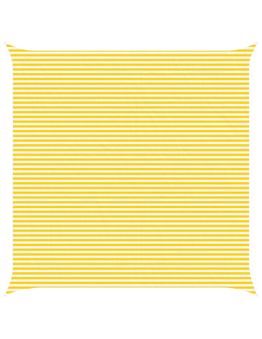 Telo Ombra da Esterno Giallo e Bianco 7 x 7 m