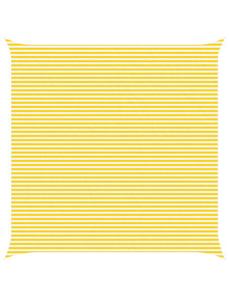 Telo Ombra da Esterno Giallo e Bianco 7 x 7 m