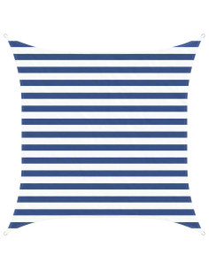 Telo Ombra da Esterno Blu e Bianco 2 x 2 m 2