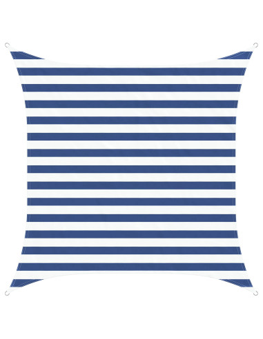 Telo Ombra da Esterno Blu e Bianco 2 x 2 m
