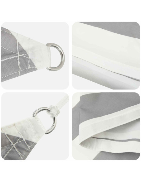Telo Ombra da Esterno Grigio chiaro e bianco 2 x 2 m