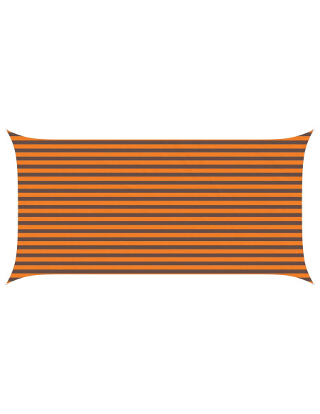 Vela da ombra solare Arancione e Marrone 5 x 2,5 m