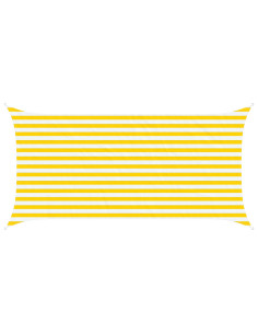Vela da ombra solare Giallo e Bianco 4 x 2 m 2