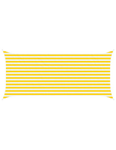 Vela da ombra solare Giallo e Bianco 4,5 x 2 m 2