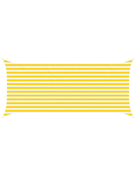 Vela da ombra solare Giallo e Bianco 4,5 x 2 m