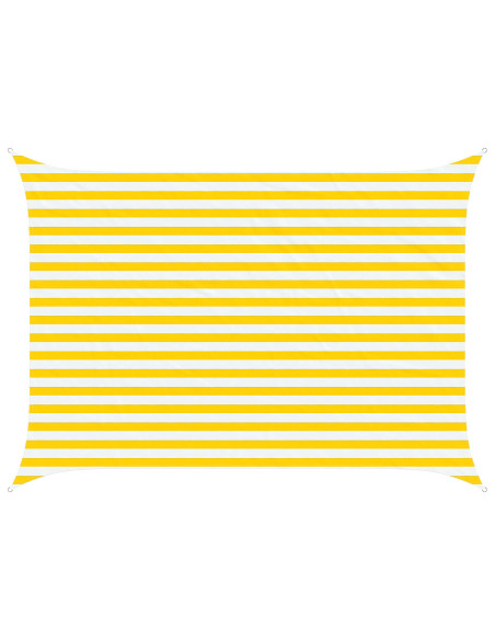 Vela da ombra solare Giallo e Bianco 3,5 x 2,5 m