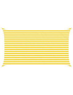 Vela da ombra solare Giallo e Bianco 4,5 x 2,5 m 2