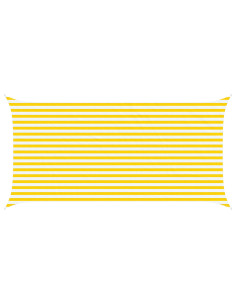Vela da ombra solare Giallo e Bianco 5 x 2,5 m 2