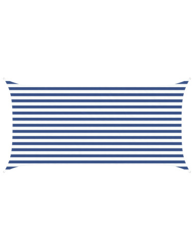 Vela da ombra solare Blu e Bianco 4 x 2 m