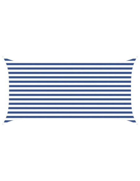 Vela da ombra solare Blu e Bianco 4 x 2 m
