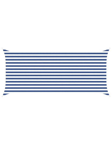 Vela da ombra solare Blu e Bianco 4,5 x 2 m