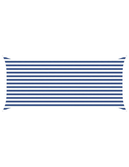 Vela da ombra solare Blu e Bianco 4,5 x 2 m