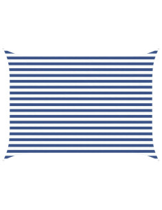 Vela da ombra solare Blu e Bianco 3,5 x 2,5 m 2