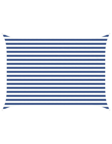Vela da ombra solare Blu e Bianco 3,5 x 2,5 m