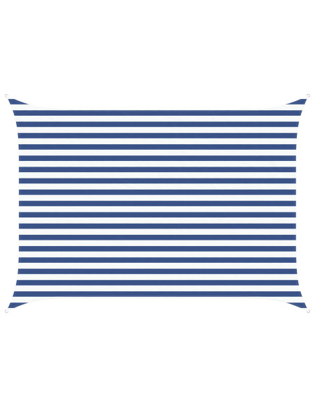 Vela da ombra solare Blu e Bianco 3,5 x 2,5 m