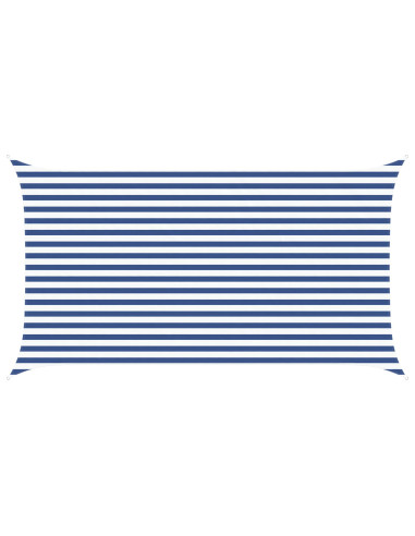 Vela da ombra solare Blu e Bianco 4,5 x 2,5 m