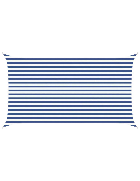 Vela da ombra solare Blu e Bianco 4,5 x 2,5 m