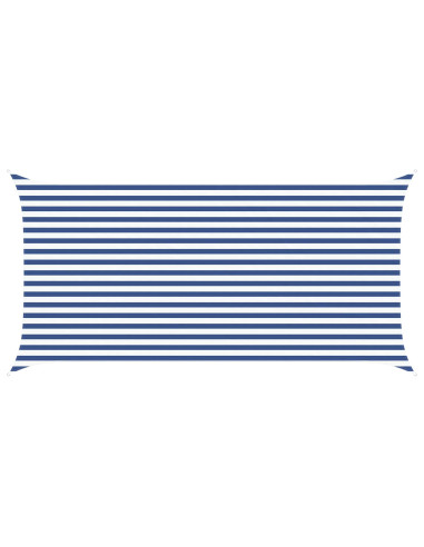 Vela da ombra solare Blu e Bianco 5 x 2,5 m
