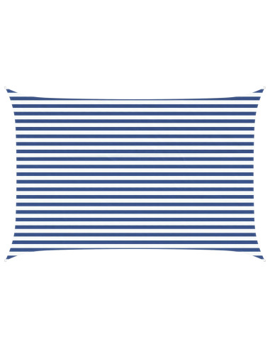 Vela da ombra solare Blu e Bianco 4,5 x 3 m