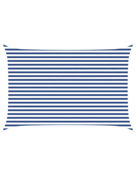 Vela da ombra solare Blu e Bianco 4,5 x 3 m