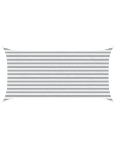 Vela da ombra solare Grigio chiaro e bianco 4 x 2 m 2