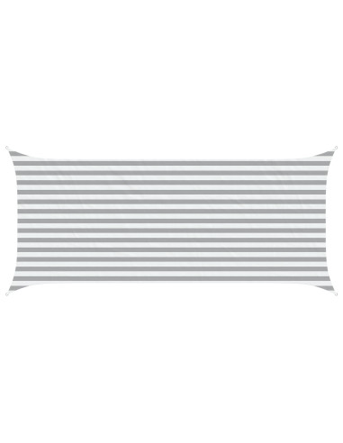 Vela da ombra solare Grigio chiaro e bianco 4,5 x 2 m