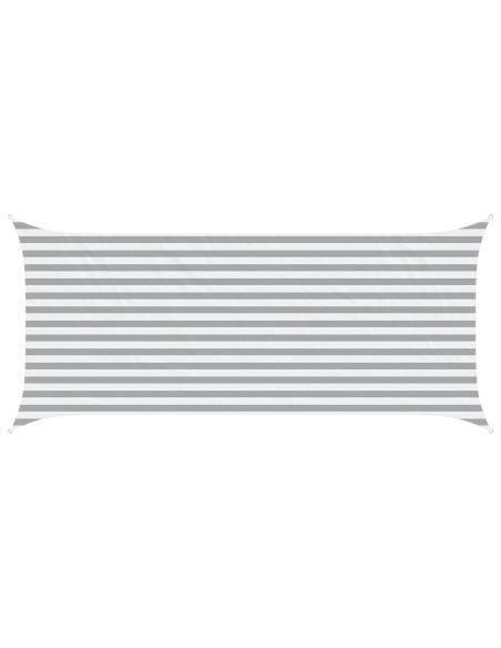 Vela da ombra solare Grigio chiaro e bianco 4,5 x 2 m