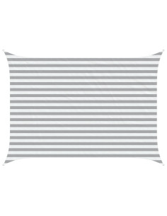 Vela da ombra solare Grigio chiaro e bianco 3,5 x 2,5 m 2
