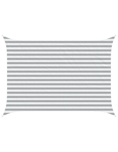 Vela da ombra solare Grigio chiaro e bianco 3,5 x 2,5 m