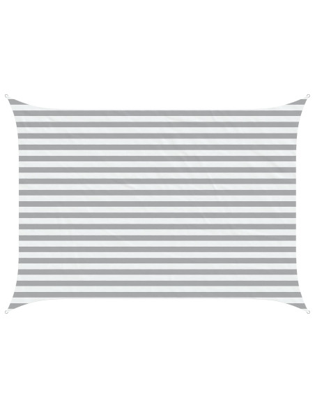 Vela da ombra solare Grigio chiaro e bianco 3,5 x 2,5 m