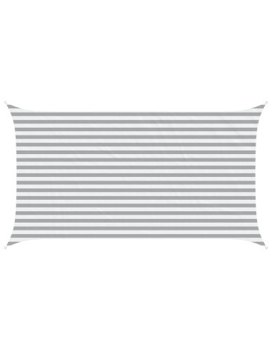 Vela da ombra solare Grigio chiaro e bianco 4,5 x 2,5 m