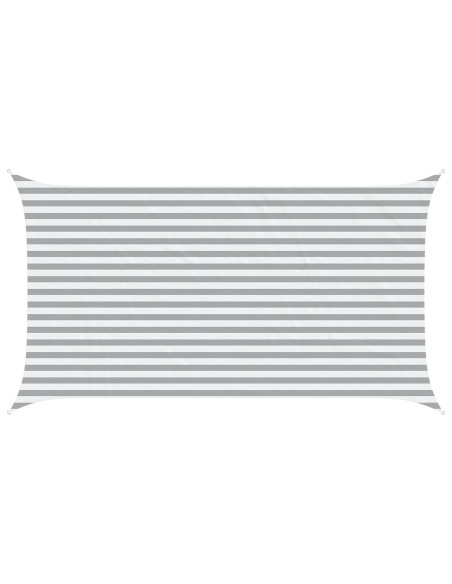 Vela da ombra solare Grigio chiaro e bianco 4,5 x 2,5 m