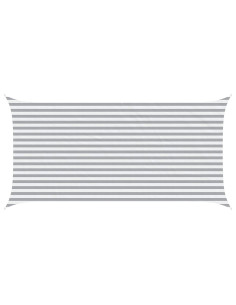 Vela da ombra solare Grigio chiaro e bianco 5 x 2,5 m 2