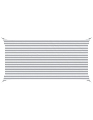 Vela da ombra solare Grigio chiaro e bianco 5 x 2,5 m