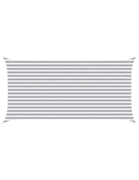 Vela da ombra solare Grigio chiaro e bianco 5 x 2,5 m