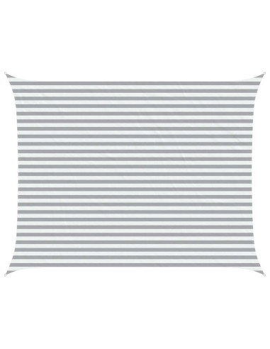 Vela da ombra solare Grigio chiaro e bianco 4,5 x 3,5 m