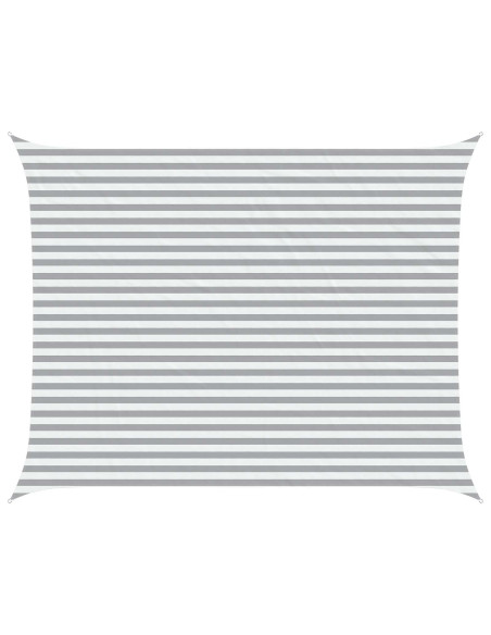 Vela da ombra solare Grigio chiaro e bianco 4,5 x 3,5 m