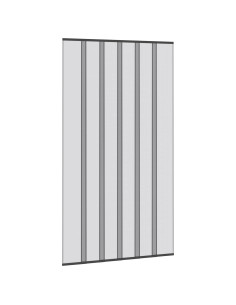 Zanzariera per porta con tenda in rete Nero poliestere 2