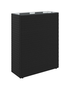 Vasetto alto Nero 55 x 22 x 70 cm polyrattan 2