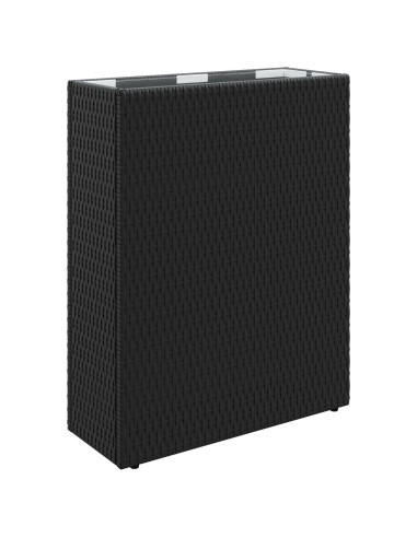 Vasetto alto Nero 55 x 22 x 70 cm polyrattan