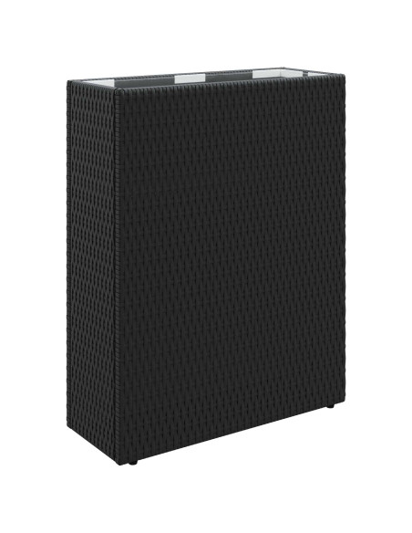 Vasetto alto Nero 55 x 22 x 70 cm polyrattan