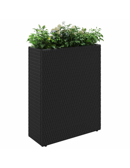 Vasetto alto Nero 55 x 22 x 70 cm polyrattan