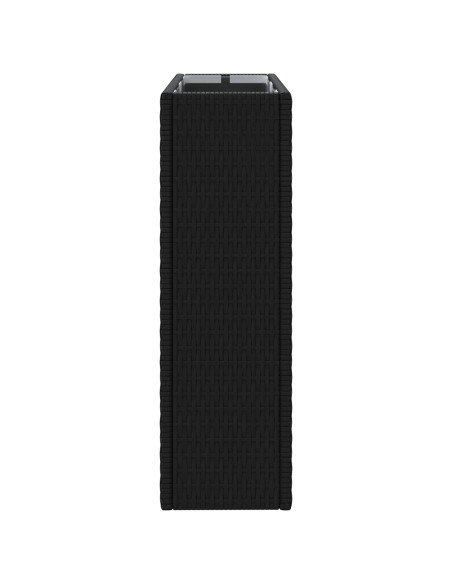 Vasetto alto Nero 55 x 22 x 70 cm polyrattan