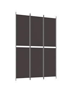 Divisorio a 3 Pannelli Marrone 150x220 cm in Tessuto 2